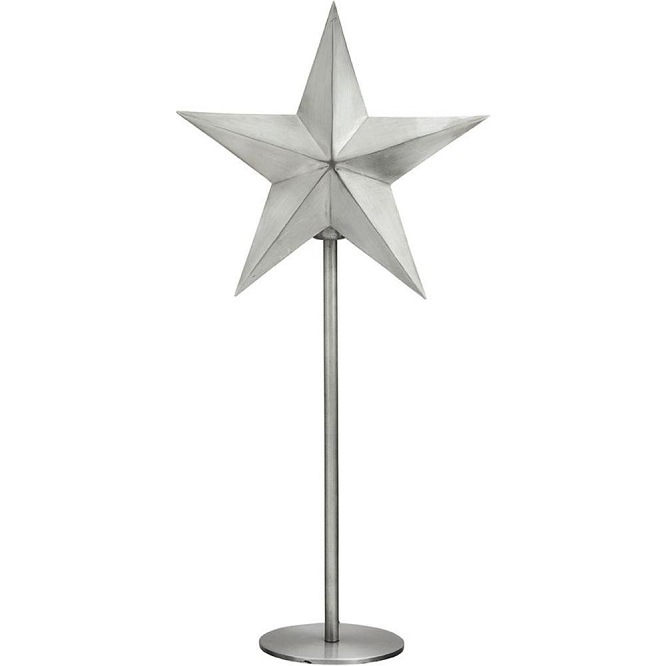 Świąteczna lampa stołowa gwiazda metalowa Nordic srebrna